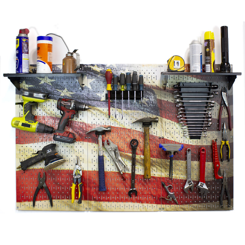 HWC13054 - Union Jack Flag (3 Panels) | 48" x 32" (tall) | Printed Pegboards