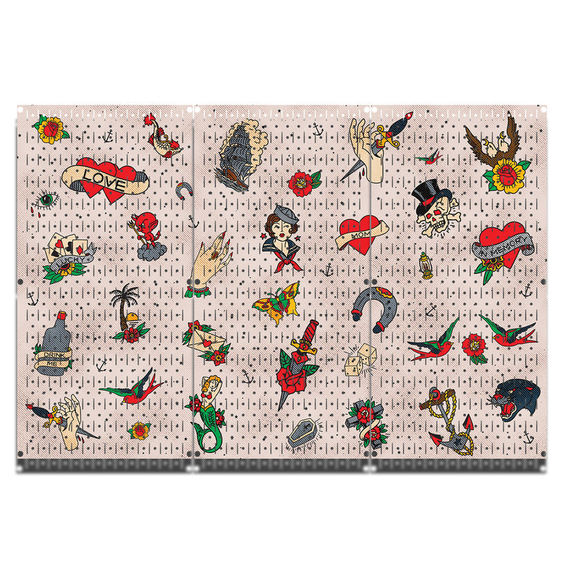 HWC13031 | Tattoo Flash | Printed Wall Control Pegboard by HangTime®