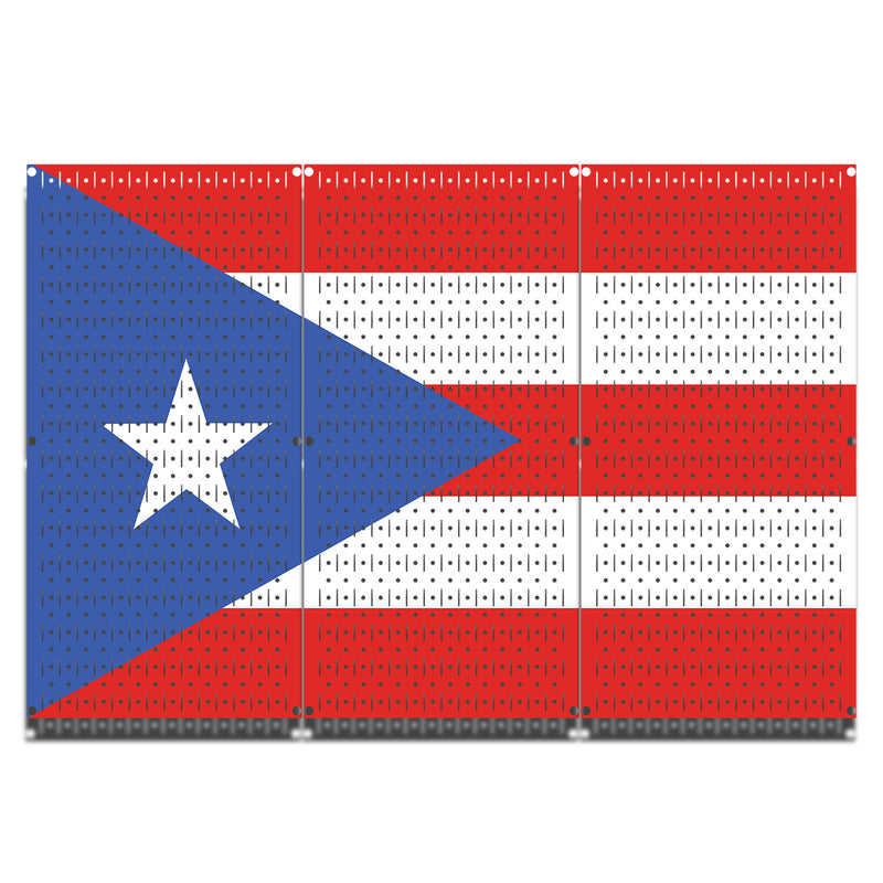 HWC13052 | Puerto Rico Flag | Printed Wall Control Pegboards by HangTime®