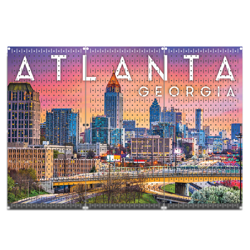 HWC13079 | ATLANTA  Cityscape | Printed Pegboard by HangTime®