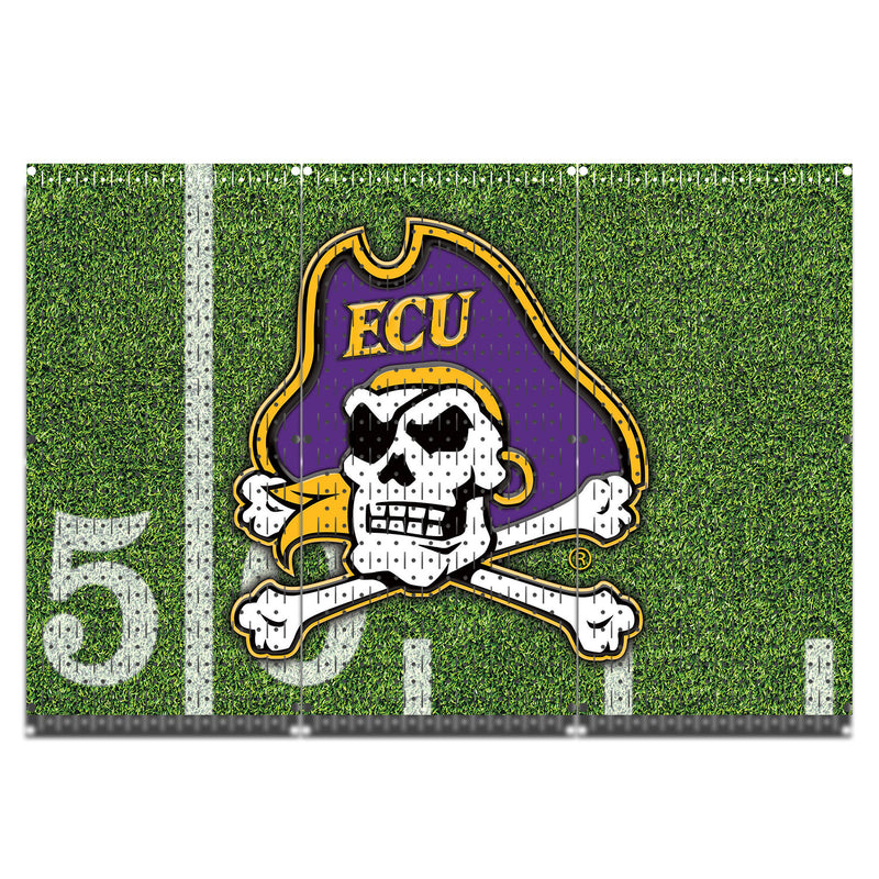 HWC13088 -  ECU East Carolina University Football (3 Panels) | 48" x 32" (tall) | Printed Pegboards | Collegiate