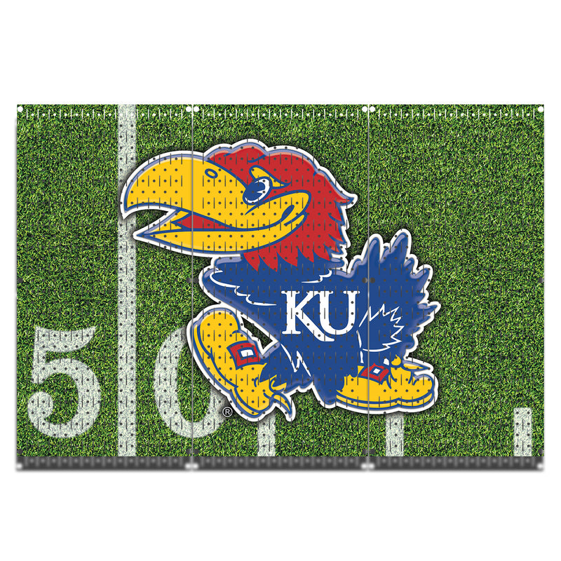 HWC13090- Kansas Jayhawks (3 Panels) | 48" x 32" (tall) | Printed Pegboards | Collegiate