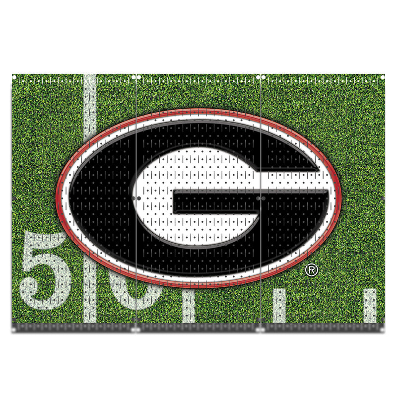 HWC13098 - Georgia Bulldogs Football  | (3 Panels) | 48" x 32" (tall) | Printed Pegboards | Collegiate