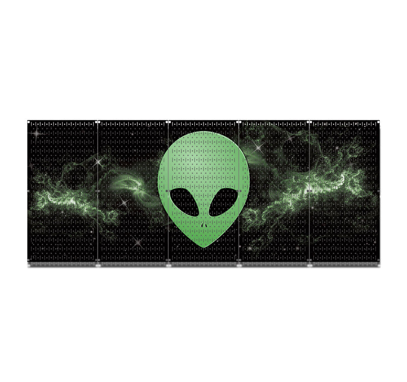 HWC15076- Alien Milky Way (5 Panels) | 80" x 32" (tall) | Printed Pegboard