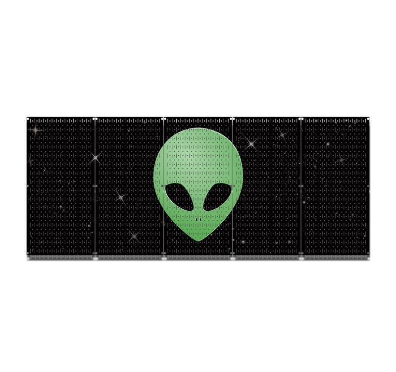 HWC15077 - Alien Stars (5 Panels) | 80" x 32" (tall) | Printed Pegboards