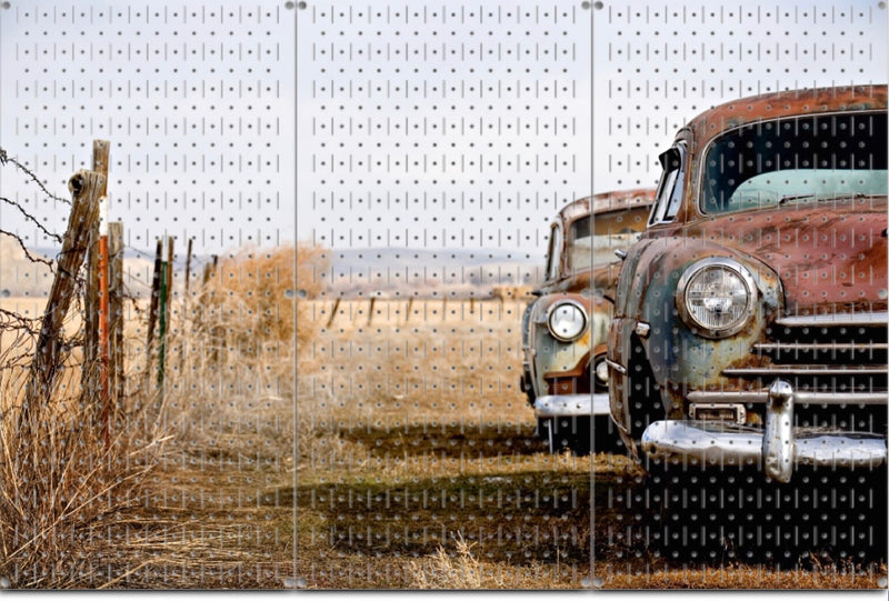 HWC13116 Old Car (3 Panels) | 48" x 32" (tall) | Printed Pegboard